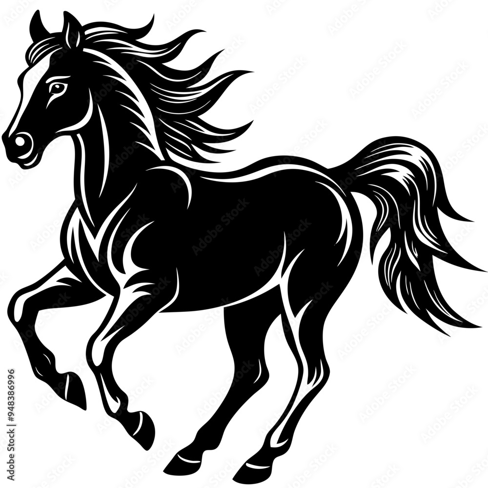 A running horse silhouette under a full moon creates a mysterious and enchanting scene.
A running horse silhouette under a full moon creates a mysterious and enchanting scene.