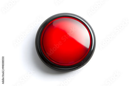 Free Download Top view red light round button isolated on white background	
 - GFXLoad