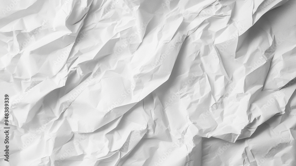 Crumpled Sheet Of White Paper Crumpled Sheet Of White Paper