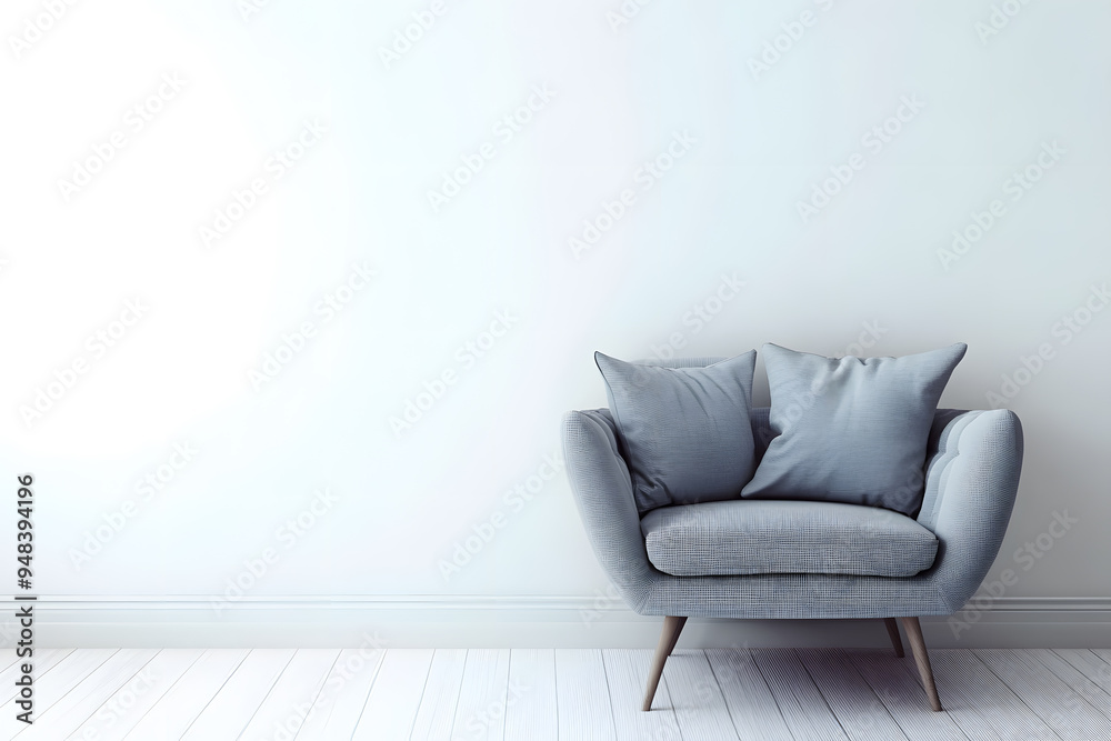Modern grey sofa isolated on white background Modern grey sofa isolated on white background