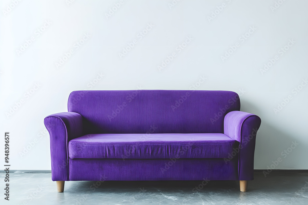 Modern purple sofa isolated on white background Modern purple sofa isolated on white background