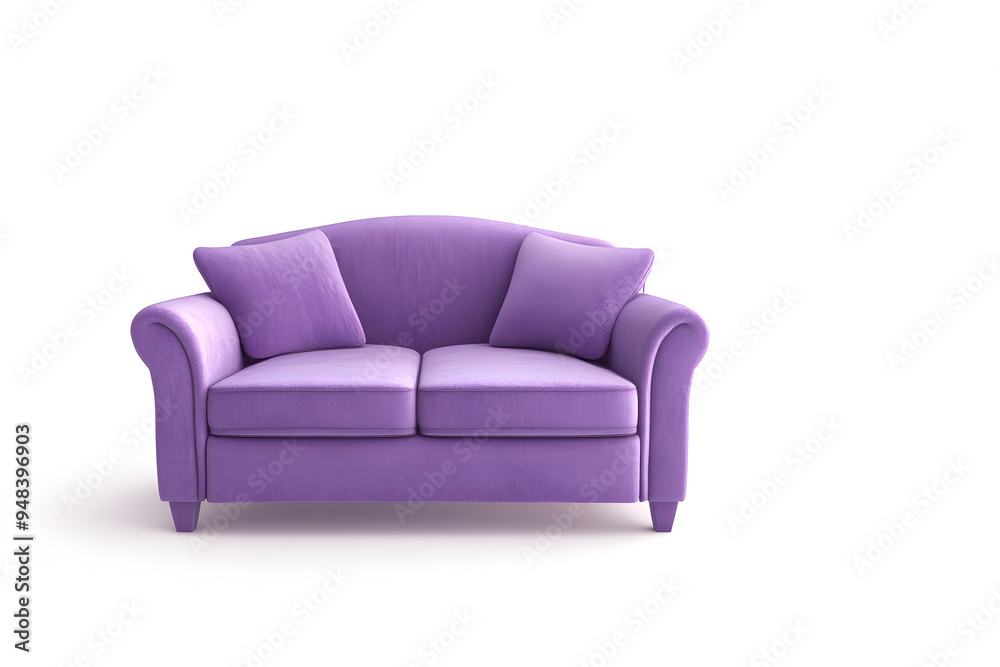 Modern purple sofa isolated on white background Modern purple sofa isolated on white background