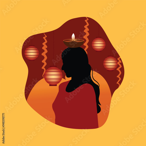 Vector Wonders of Diwali: Celebrating with Character Art