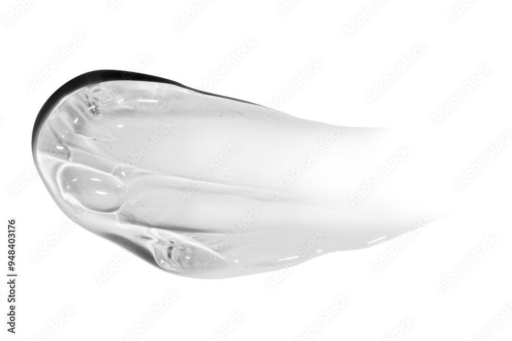 smear of transparent cosmetic gel. On an empty background smear of transparent cosmetic gel. On an empty background