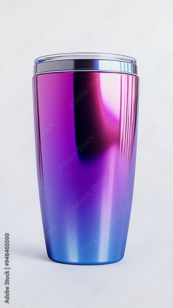 Glossy tumbler mockup with a vibrant color finish smooth and reflective paired Glossy tumbler mockup with a vibrant color finish smooth and reflective paired