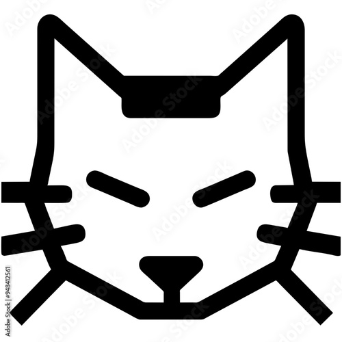 Cute Cat Face with Expressive Features, Capturing the Essence of Feline Charm