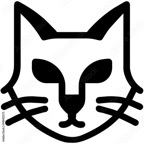 Cute Cat Face with Expressive Features, Capturing the Essence of Feline Charm
