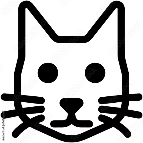 Cute Cat Face with Expressive Features, Capturing the Essence of Feline Charm