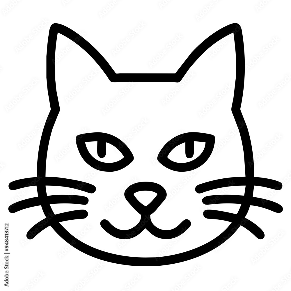 Cute Cat Face with Expressive Features, Capturing the Essence of Feline Charm Cute Cat Face with Expressive Features, Capturing the Essence of Feline Charm