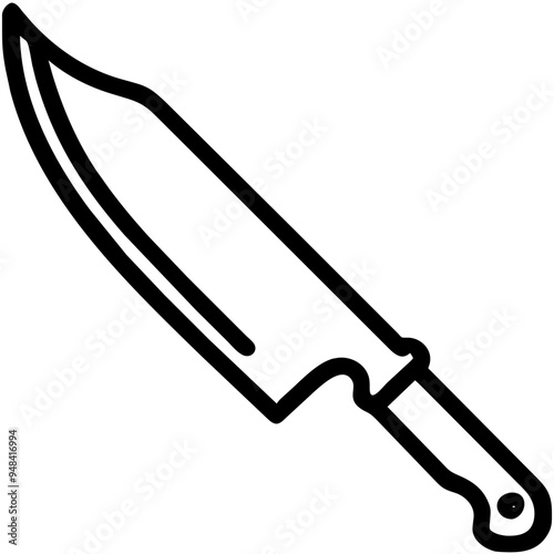  Versatile Knife for Cutting and Preparing Ingredients in Culinary Tasks