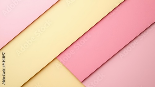 Geometric design in pastel pinks and yellows, symbolizing youth and playfulness