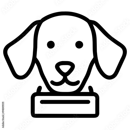 Loyal Dog Sitting Happily, Showcasing Its Affection and Playfulness
