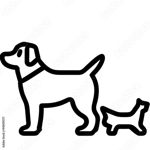 Loyal Dog Sitting Happily, Showcasing Its Affection and Playfulness