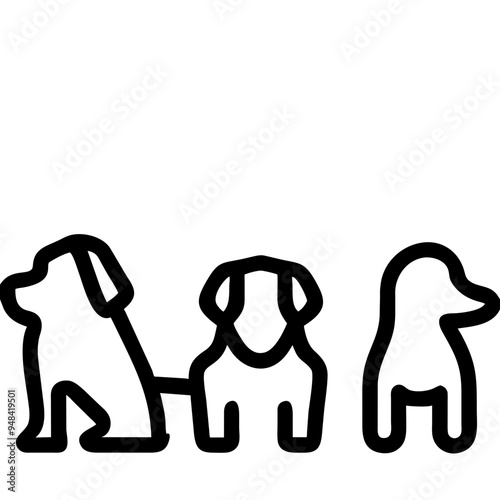 Loyal Dog Sitting Happily, Showcasing Its Affection and Playfulness