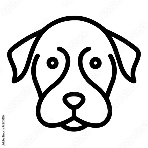 Loyal Dog Sitting Happily, Showcasing Its Affection and Playfulness