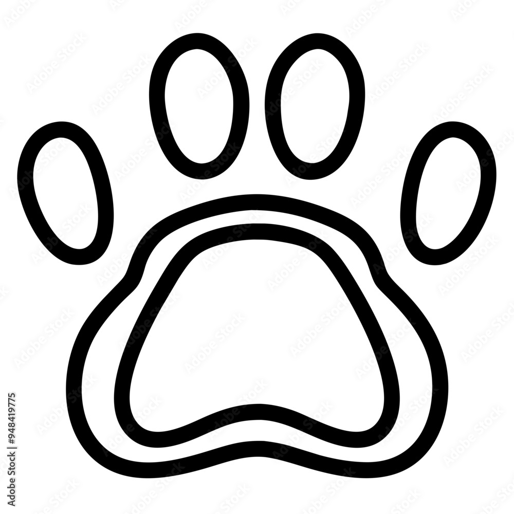 Adorable Dog Paw Print Symbolizing Love and Companionship Adorable Dog Paw Print Symbolizing Love and Companionship