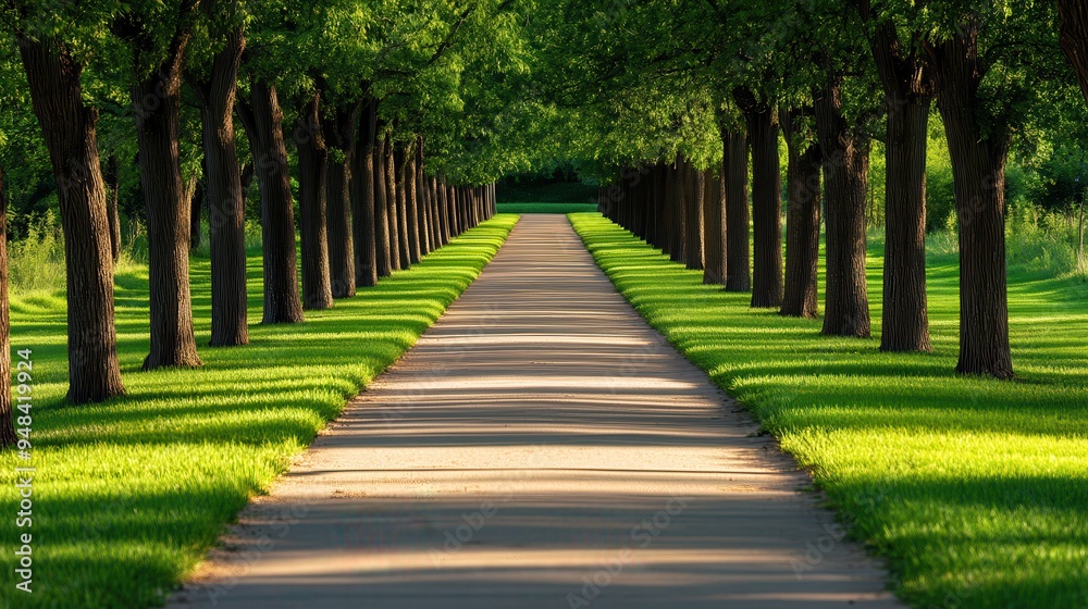 A serene pathway lined with lush trees, inviting visitors to explore the beauty of nature and enjoy a peaceful outdoor experience. A serene pathway lined with lush trees, inviting visitors to explore the beauty of nature and enjoy a peaceful outdoor experience.