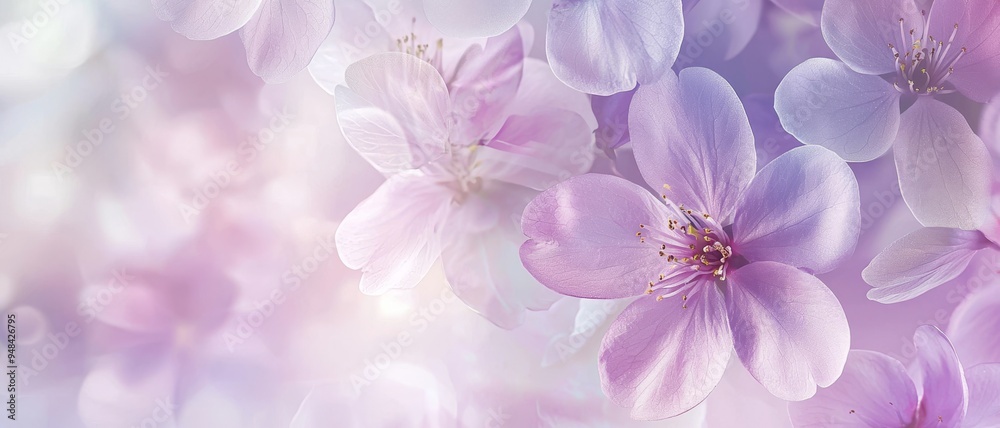 Delicate Pink Flower Petals with Soft Blurred Background Delicate Pink Flower Petals with Soft Blurred Background