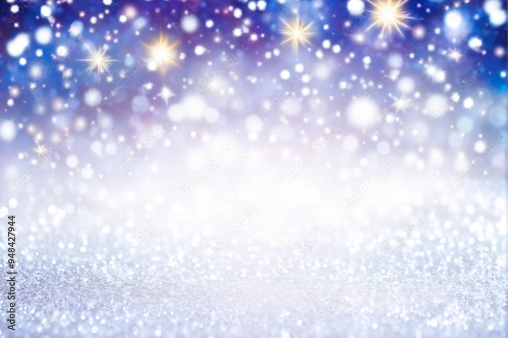 Fototapeta premium Magical Winter Galaxy with Glimmering Sparkles