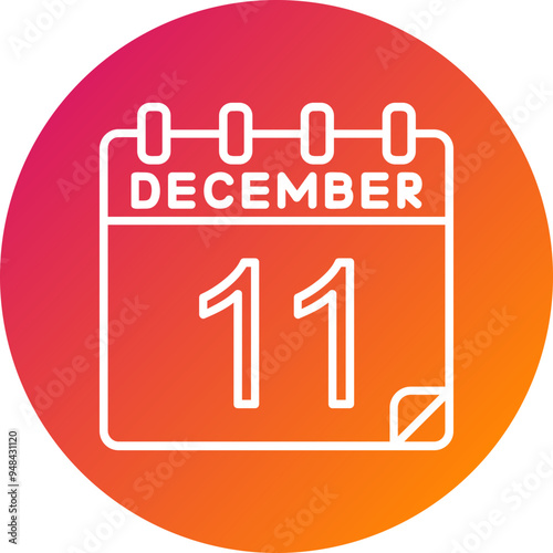 11 December Vector Icon Design