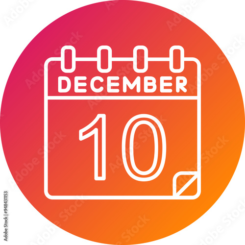 10 December Vector Icon Design