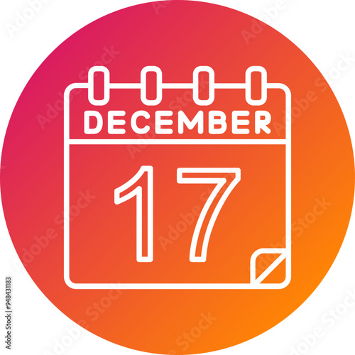 17 December Vector Icon Design