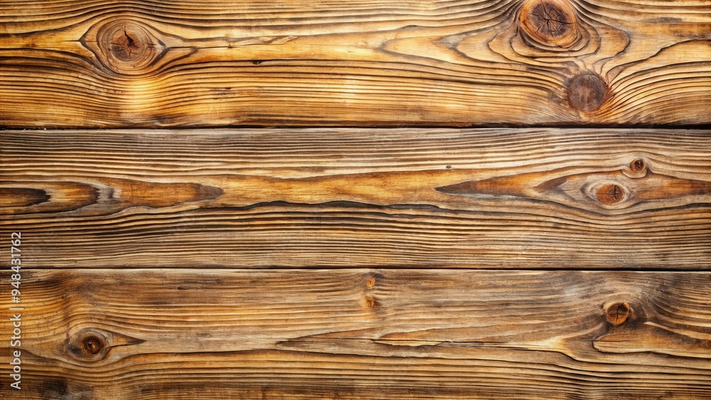 Naklejka premium Close up view of a weathered wood plank with natural textures and patterns