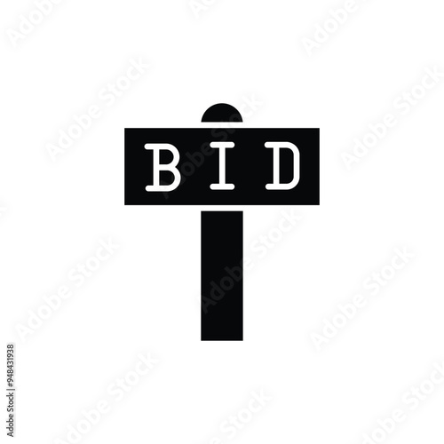 bid symbol solid icon vector design good for web or mobile app