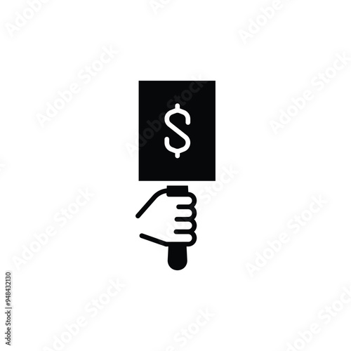 price offer auction solid icon vector design good for web or mobile app