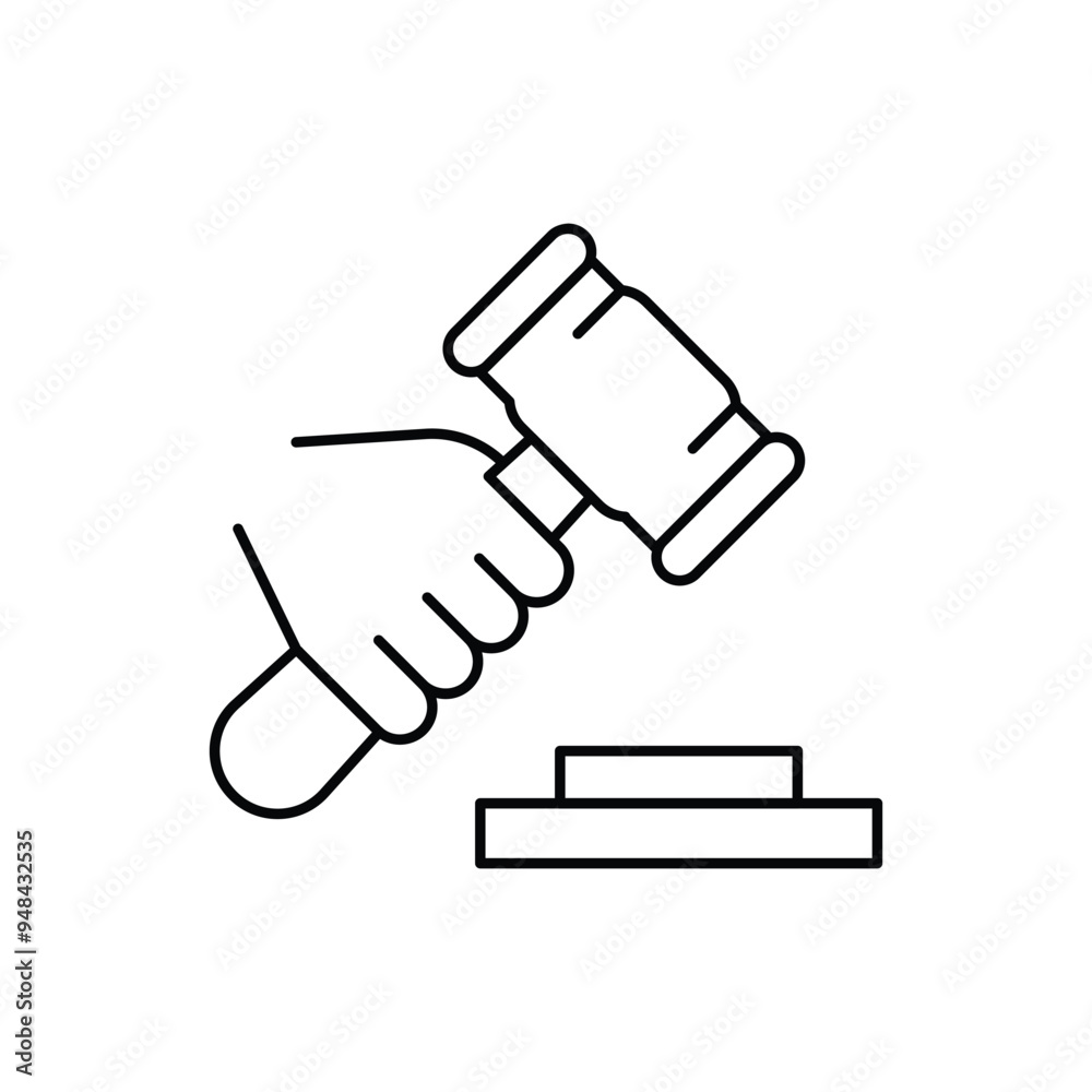 deal auction symbol thin outline icon vector design good for web or mobile app deal auction symbol thin outline icon vector design good for web or mobile app