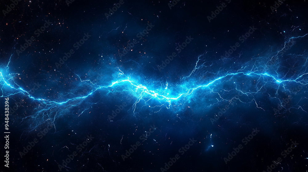 Intensywny błysk błyskawicy na ciemnym tle, tworzący dynamiczny i energetyczny efekt wizualny. Intensywny błysk błyskawicy na ciemnym tle, tworzący dynamiczny i energetyczny efekt wizualny.