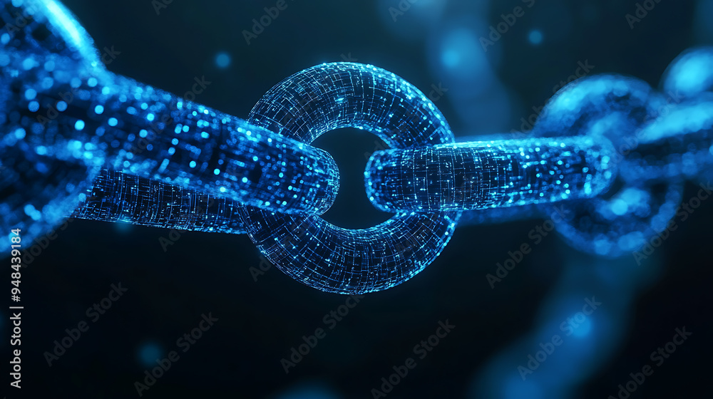 Obraz premium Blockchain data security, wallpaper, the security of all forms of transaction data technology