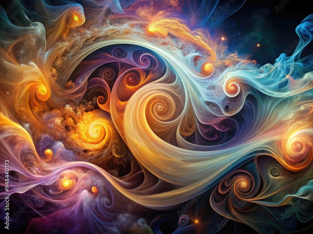 Ethereal wisps of smoke dance across a dark canvas, weaving an intricate tapestry of swirling patterns and hypnotic shapes in a mesmerizing abstract display. Ethereal wisps of smoke dance across a dark canvas, weaving an intricate tapestry of swirling patterns and hypnotic shapes in a mesmerizing abstract display.