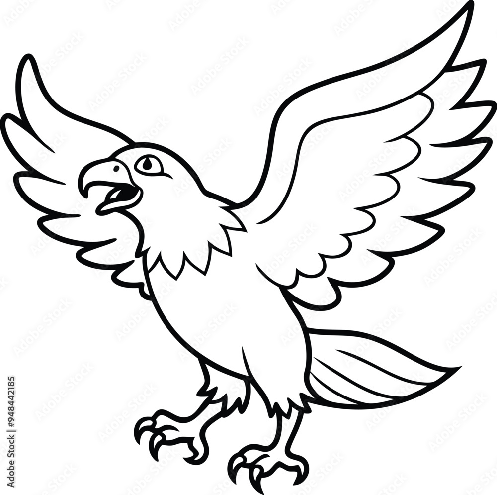 Dynamic joyful eagle line art vector with simple yet expressive lines symbolizing strength and joy
Dynamic joyful eagle line art vector with simple yet expressive lines symbolizing strength and joy