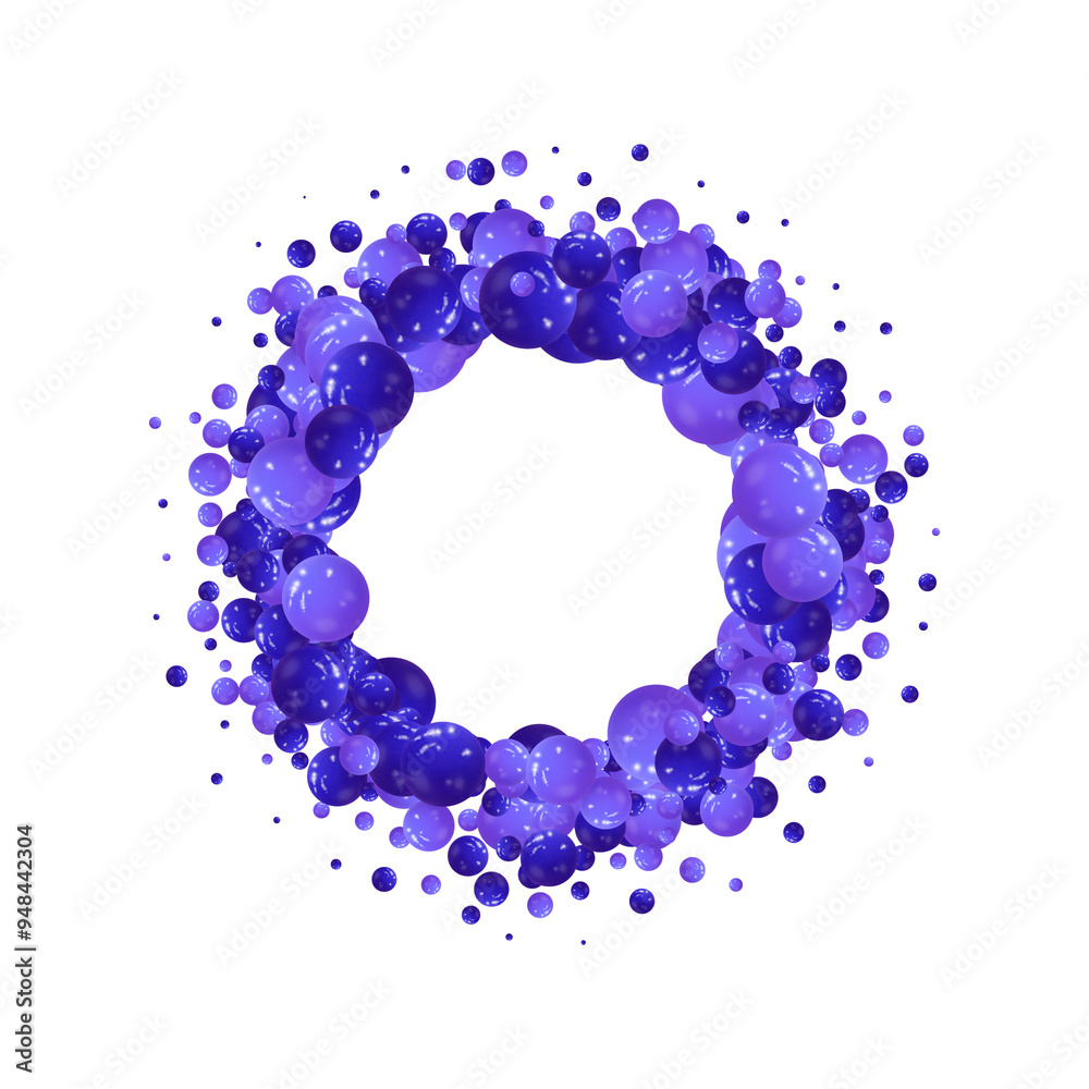 Obraz premium Background with render 3d green balls. Round Sphere of geometric objects, pearl made of metal and plastic. Template with social media story, social networks. vector illustration. Eps 10