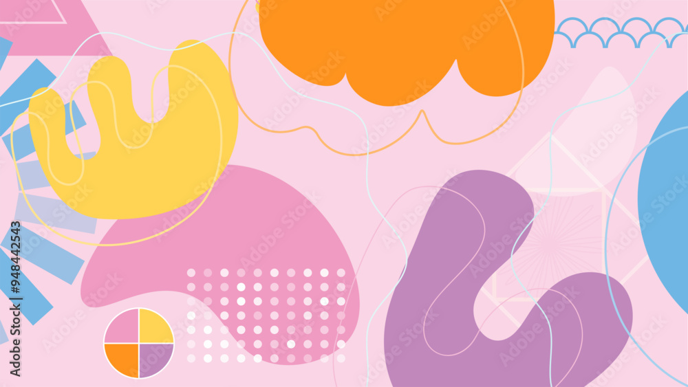 memphis pink template vector background memphis pink template vector background