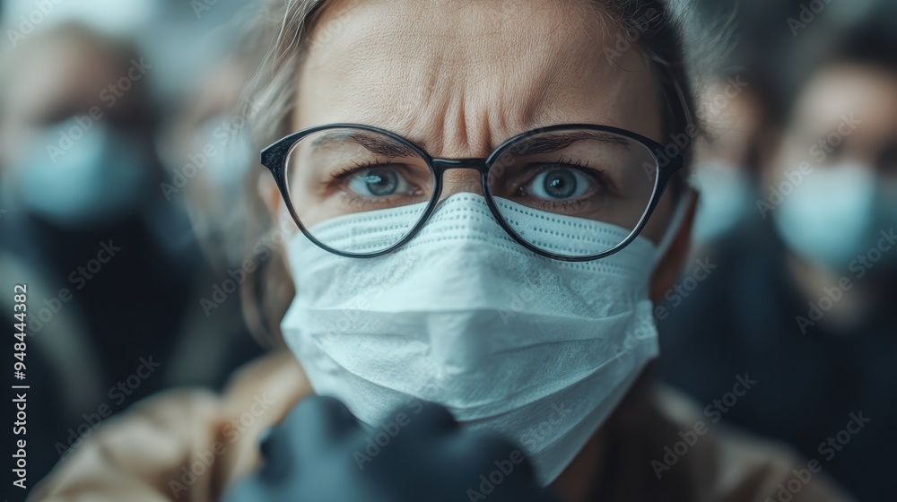A group of adults, all wearing face masks, standing closely together in an indoor setting, likely emphasizing the importance of health measures during a pandemic. A group of adults, all wearing face masks, standing closely together in an indoor setting, likely emphasizing the importance of health measures during a pandemic.