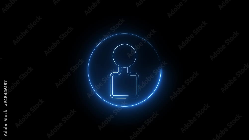 User icon animation. Animated icon on transparent background, alpha channel included. User icon animation. Animated icon on transparent background, alpha channel included.