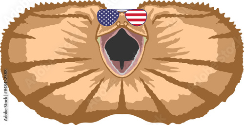 Frilled Neck Lizard Face Sunglasses