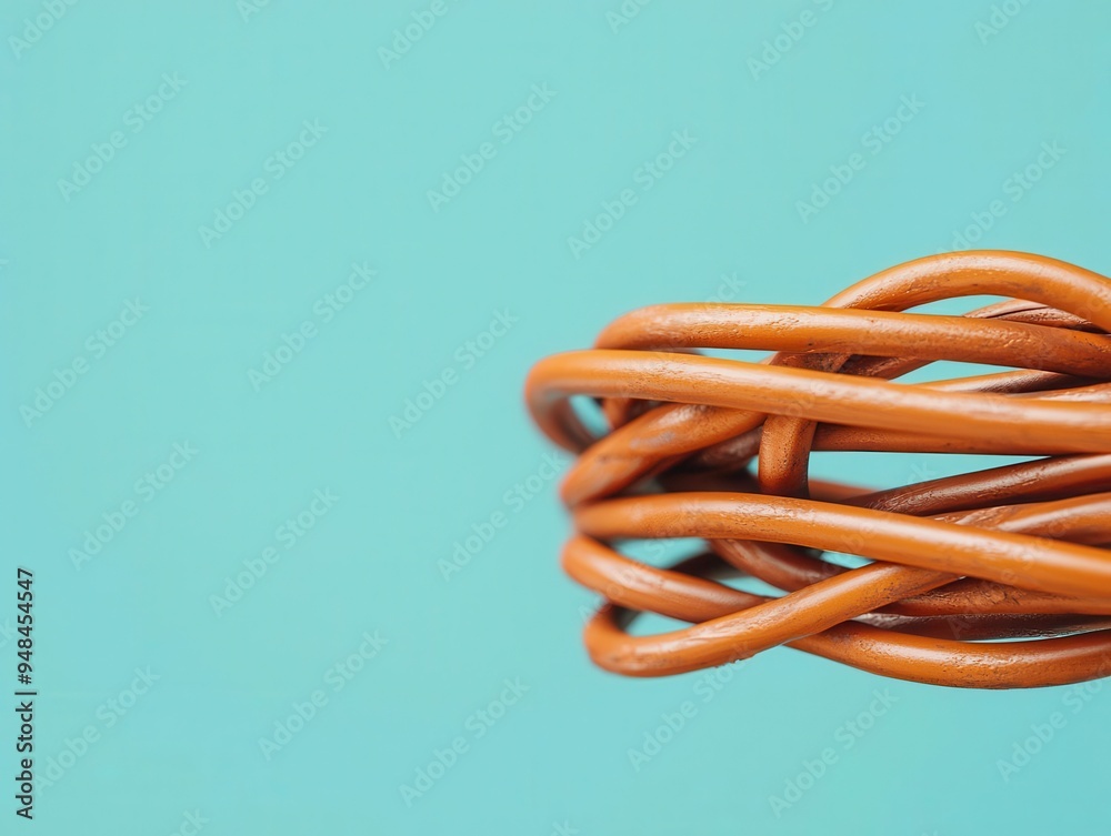 Conceptual image of a cybersecurity breach, network wires entangled and frayed, cybersecurity, network vulnerability Conceptual image of a cybersecurity breach, network wires entangled and frayed, cybersecurity, network vulnerability