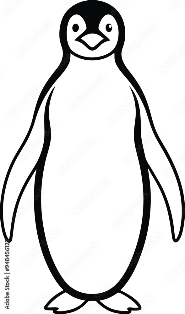 Minimalist penguin vector design with clean lines and a simple form
Minimalist penguin vector design with clean lines and a simple form