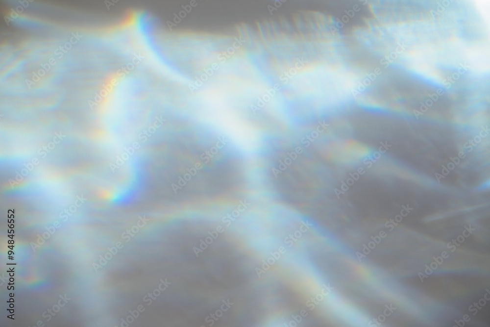 custom made wallpaper toronto digitalWater texture shadow with rainbow refraction of light on a white backgound. Overlay effect