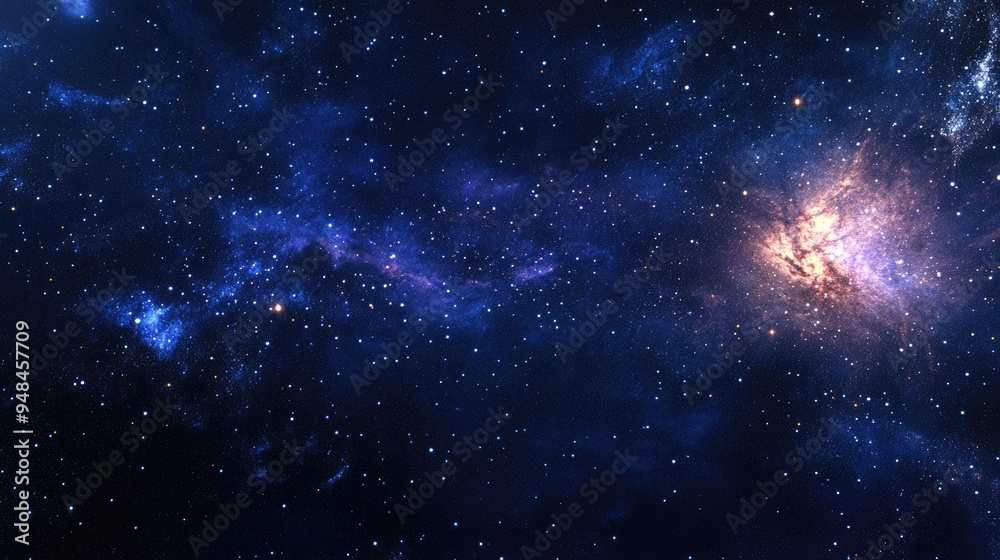 Naklejka premium Rendering of a starry outer space background in 3D cartoon style
