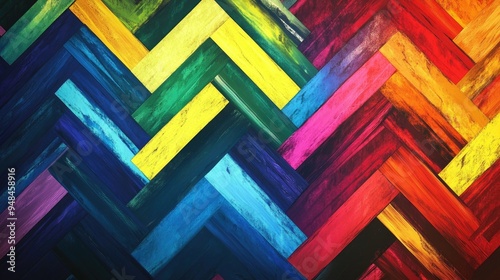 Wallpaper Mural Vibrant zigzag striped design suitable for backgrounds and creative projects Torontodigital.ca