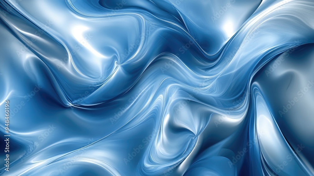 Obraz premium Elegant abstract background in cool blue tones