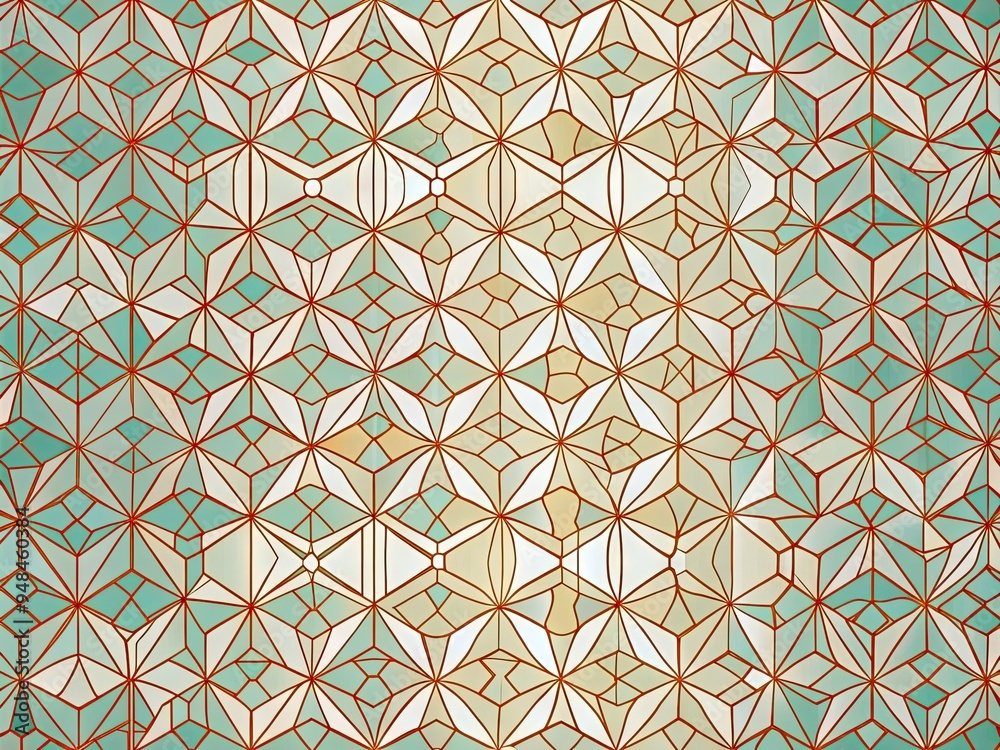 Geometric Cellular Grid: Tessellations, sharp lines, muted tones, minimalist Geometric Cellular Grid: Tessellations, sharp lines, muted tones, minimalist