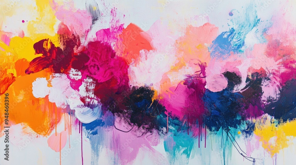 Embrace the Playfulness of a Vibrant Color Explosion Against a Charming Abstract Backdrop