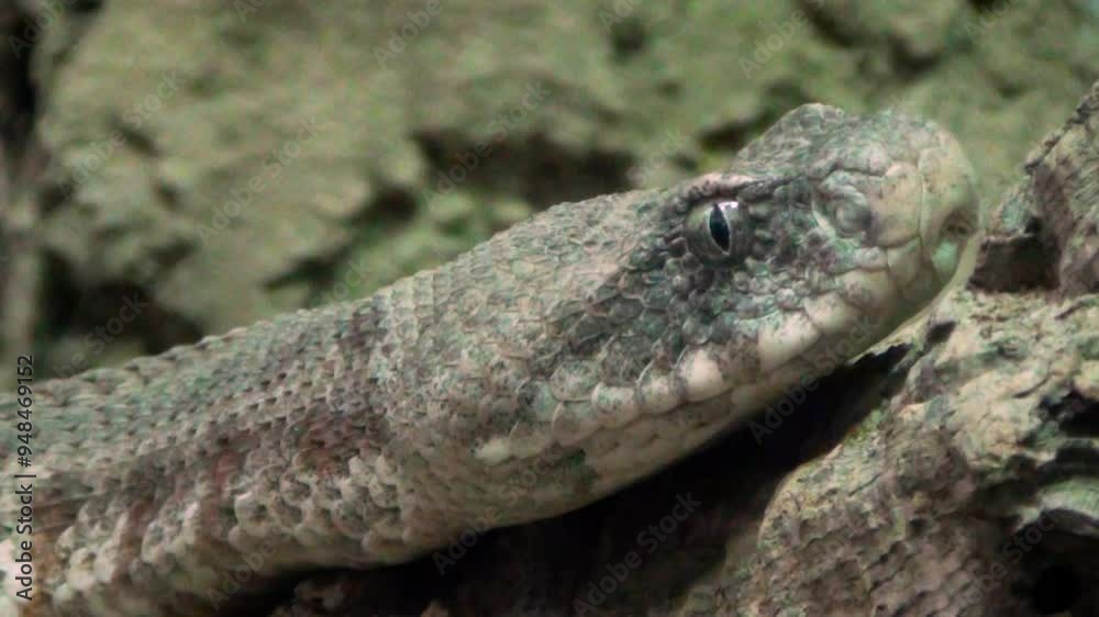 Blunt-nosed viper (Macrovipera lebetinus) head close-up
