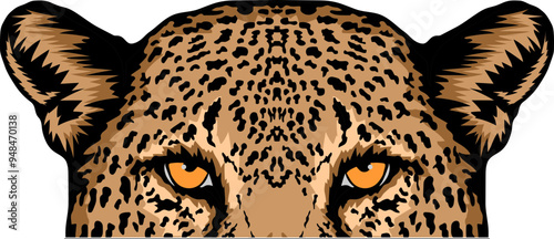 Leopard Face Peeking Color