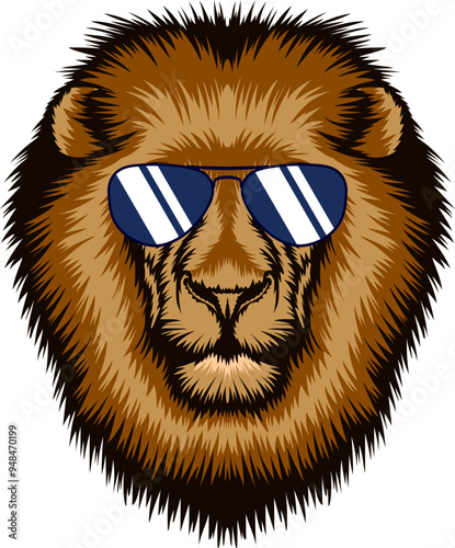 Lion Face Aviator Sunglasses